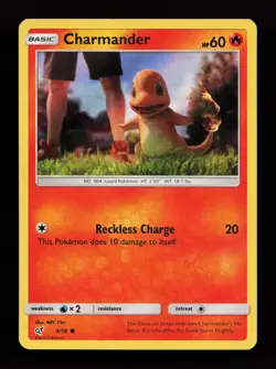 Charmander (Holo Common) 4/18 Common Detective Pikachu Pokemon Card - Image 1