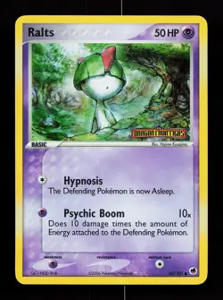 Ralts 60/101 Common Dragon Frontiers Reverse Holo Stamped Pokemon Card - Image 1