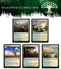 5x (1/ea) - SELESNYA Commander Land Lot - Mixed Sets B - NM MTG - Image 1