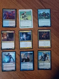 MTG 9 Card Lot Rares/Mythics MP - Image 1