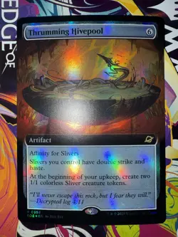 MTG Magic Thrumming Hivepool #0356 *FOIL* Borderless Edge of Eternities Slivers - Image 1