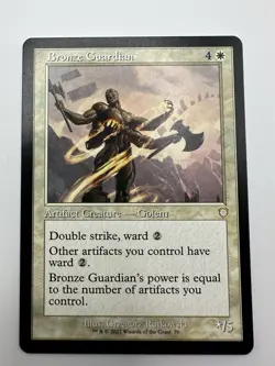 MTG TCG Bronze Guardian (Retro Frame) Commander: the Brothers' War Regular - Image 1