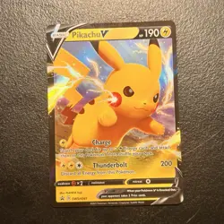 PIKACHU V Full Art Shining Fates Black Star Promo SWSH061 Pokemon Card NM 🔥 - Image 1
