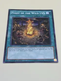 Feast of the Wild LV5 SP15-EN041 Shatterfoil Rare 1st Edition YUGIOH CARD VLP/NM - Image 3