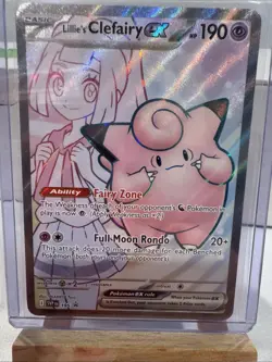 Pokemon 195 Lillies Clefairy EX Black Star Promo Card Scarlet & Violet - Image 1