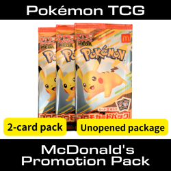 3Packs Unopen Pokemon McDonald’s 2025 Promo Card Pack / Pikachu Happy Meal Japan - Image 1