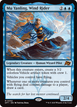 Mu Yanling, Wind Rider 0052 ~ Mythic NM MTG Aetherdrift - Image 1