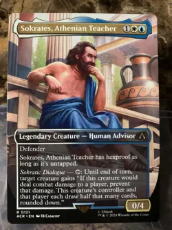 MTG TCG Assassins Creed Sokrates, Athenian Teacher Borderless Regular Rare - Image 1