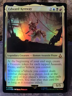 MTG TCG Assassins Creed Edward Kenway 0053 Foil Mythic - Image 1