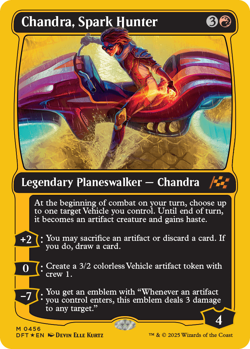 Chandra, Spark Hunter 0456 ~ First-Place Foil Mythic NM MTG Aetherdrift - Image 1