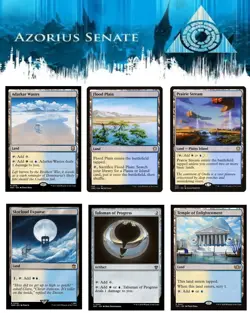 6x (1/ea) - AZORIUS Commander Land & Artifact Lot - Mixed Sets B - NM MTG - Image 1