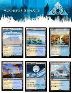 6x (1/ea) - AZORIUS Commander Land Lot - Mixed Sets A - NM MTG - Image 1