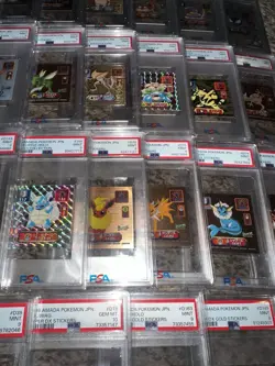 Amada Dx Pokemon Japanese Stickers Psa 9 And (1) Psa 10 (Bundle 25 Slabs Total ) - Image 1