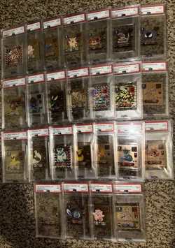 Amada Dx Pokemon Japanese Stickers Psa 9 And (1) Psa 10 (Bundle 25 Slabs Total ) - Image 3