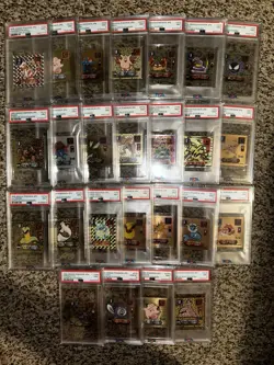 Amada Dx Pokemon Japanese Stickers Psa 9 And (1) Psa 10 (Bundle 25 Slabs Total ) - Image 4
