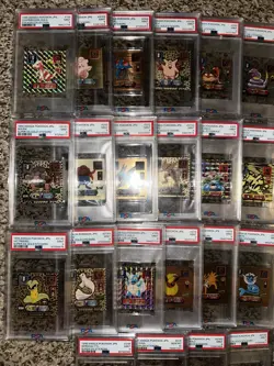 Amada Dx Pokemon Japanese Stickers Psa 9 And (1) Psa 10 (Bundle 25 Slabs Total ) - Image 5