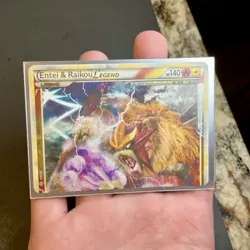 2010 Pokemon HeartGold & SoulSilver Unleashed Entei Raikou LEGEND #90/95 - Image 5