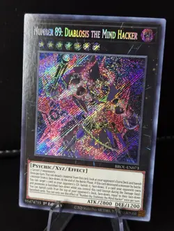 Yugioh Number 89: Diablosis the Mind Hacker BROL-EN073 Secret Rare 1st Ed LP - Image 2