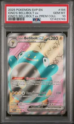 Pokemon Black Star Promo 194 Iono's Bellibolt Ex Iono's Bellibolt Ex PSA 10 - Image 1