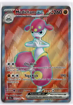 Pokemon TCG Medicham ex (Full Art) 161/142 SV07: Stellar Crown Ultra Rare - Image 1