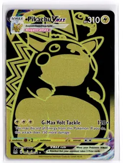 Pokemon TCG Pikachu VMAX (Gold) TG29/TG30 SWSH11: Lost Origin Secret Rare - Image 1