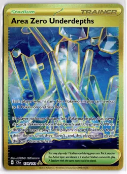 Pokemon TCG Area Zero Underdepths (Gold) 174/142 Stellar Crown Hyper Rare - Image 1
