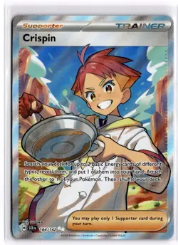 Pokemon TCG Crispin (Full Art) 164/142 SV07: Stellar Crown Ultra Rare - Image 1