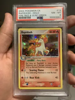 2004 POKEMON EX FIRE RED & LEAF GREEN #13 RAPIDASH-HOLO PSA 8 - Image 1