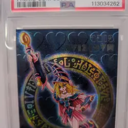 YuGiOh PSA8 Dark Magician Girl DDM Dungeon Dice Promo 2001 Blue Secret Japanese - Image 2