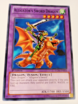 YuGiOh 1996 1st Edition Card Alligator's Sword Dragon LCJW-EN056 NM - Image 1