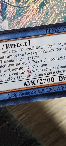 Yu-Gi-Oh! Nekroz Of Trishula MISPRINT / BLMM EN132 1st Edition NM - Image 2