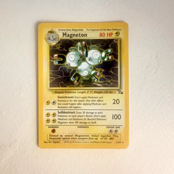 Magneton Pokemon Card 11/62 - Fossil Base Set Rare Holo - Near Mint - Image 2