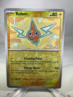 2024 Pokemon TCG Rotom 061 Surging Sparks Reverse Holo Card NM+ - Image 1