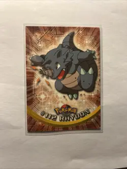 2000 Topps Pokemon Card Rhydon #112 TV Animation Edition Series 2 Blue Logo LP - Image 1