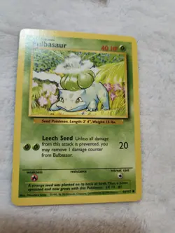 Pokemon Card - Bulbasaur 1st Edition Base Set (Shadowless) 44/102 Common - Image 1