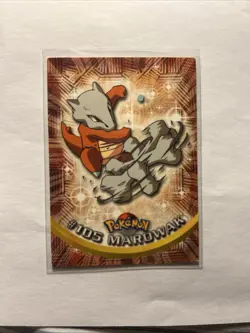 2000 Topps Pokemon Card Marowak #105 TV Animation Edition Series 2 Blue Logo LP - Image 1