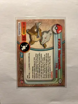2000 Topps Pokemon Card Marowak #105 TV Animation Edition Series 2 Blue Logo LP - Image 2