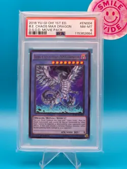 PSA 8 - 2016 Yu-Gi-Oh! 1st Edition, Blue-Eyes Chaos Max Dragon, DSOD Movie Pack - Image 1