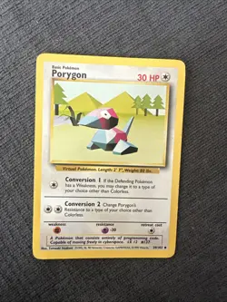 Pokemon TCG Porygon Card 39/102 Base Set 1st Edition, Unlimited - Image 1