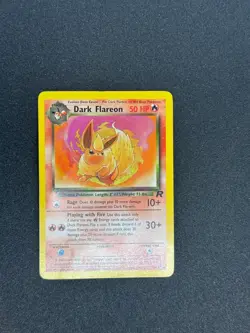 Pokemon Dark Flareon 35/82 Team Rocket Set Non-Holo WOTC Vintage Card LP VGC - Image 1