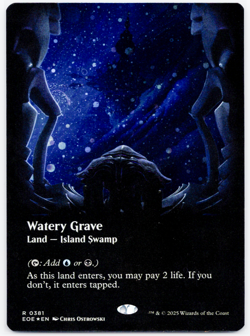 Edge of Eternities Watery Grave R 381 Borderless Galaxy Foil Rare MTG - Image 1