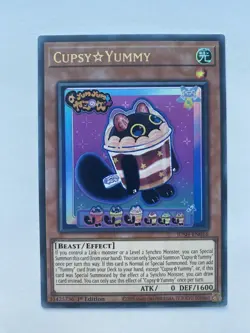 Yu-Gi-Oh TCG Cupsy Yummy JUSH-EN016 Ultra Rare 1st Edition - Image 1