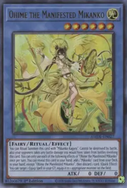 x1 Ohime the Manifested Mikanko - AMDE-EN027 - Ultra Rare - 1st Edition Yu-Gi-Oh - Image 1