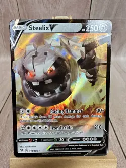 STEELIX V 115/185 SWSH04 VIVID VOLTAGE POKEMON ULTRA RARE FULL ART NM/M - Image 2
