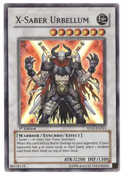 Yu-Gi-Oh Card - 5DS2-EN043 - X-SABER URBELLUM (super rare holo) - NM/Mint - Image 1