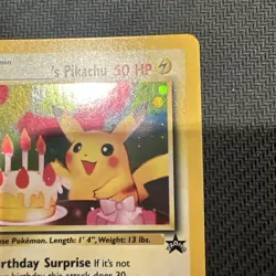 Pokemon TCG - Birthday Pikachu #24 Holo Black Star Promo 2000 WOTC NM/VLP - Image 3