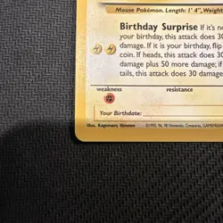 Pokemon TCG - Birthday Pikachu #24 Holo Black Star Promo 2000 WOTC NM/VLP - Image 4