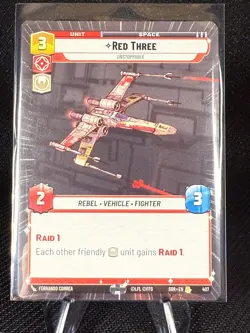 Red Three Rare Card 407 -NM- Star Wars Unlimited Spark Of Rebellion TCG - Image 1