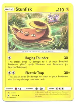 Stunfisk - 56/214 - Unbroken Bonds - Pokemon Card - NM - Image 1