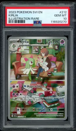 2023 PSA 10 Pokemon Scarlet & Violet Kirlia Illustration Rare IR 212/198 Card - Image 1